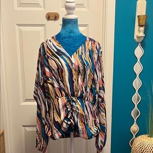 Multicolor Abstract Women's Top